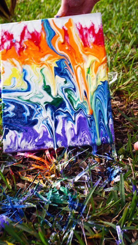 Diy Rainbow Marbled Painting Saturate Life