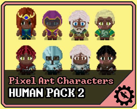 Pixel Art Characters Human Pack 2 By Clockwork Raven
