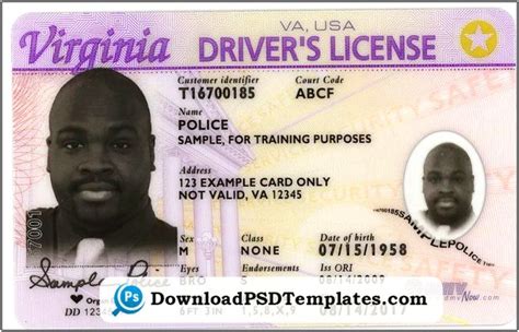 Free Psd Usa Drivers License Templates Templates Resume Designs