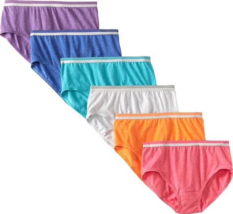 Fruit Of The Loom Womens 6 Pack Low Rise Brief Panties At Amazon Women