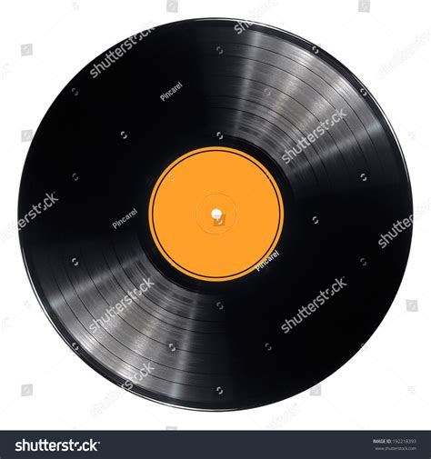 Vinyl Record Lp Album Disc Isolated Long Play Disc With Blank Orange