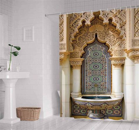 Amazon Com Moroccan Stall Shower Curtain 72x72inches Vintage Building