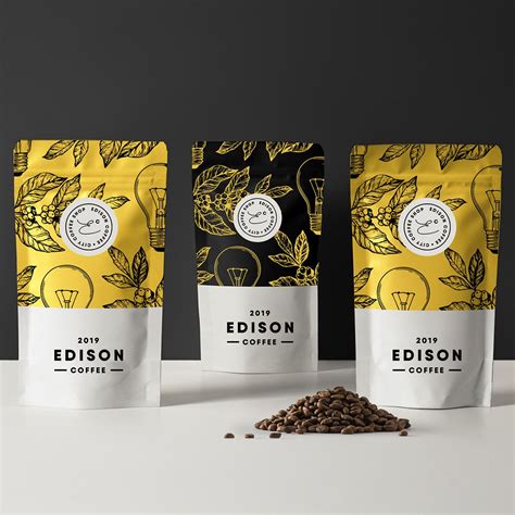 Edison Coffee Brand Identity And Packaging Design For A New Local