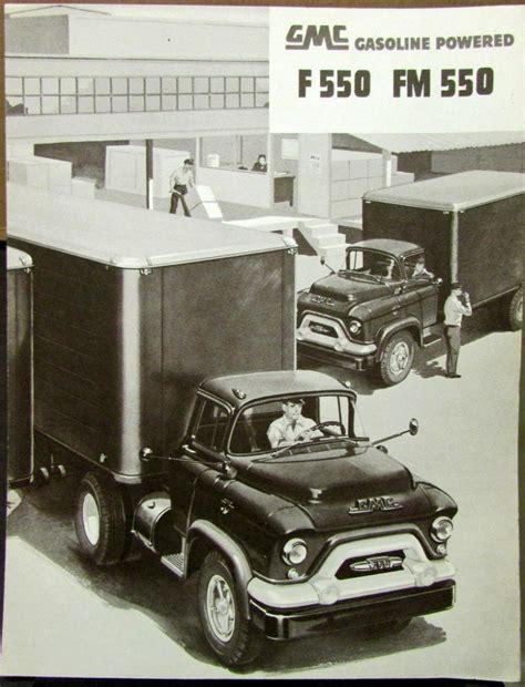 1955 Gmc F 550 And Fm 550 Gasoline Powered Truck Sales Brochure Folder