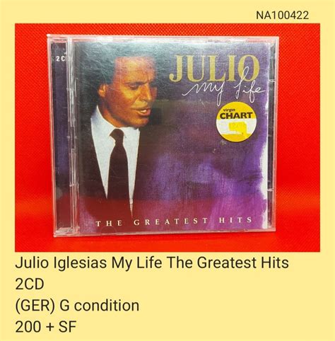 Julio Iglesias My Life The Greatest Hits Cd Unsealed Hobbies Toys