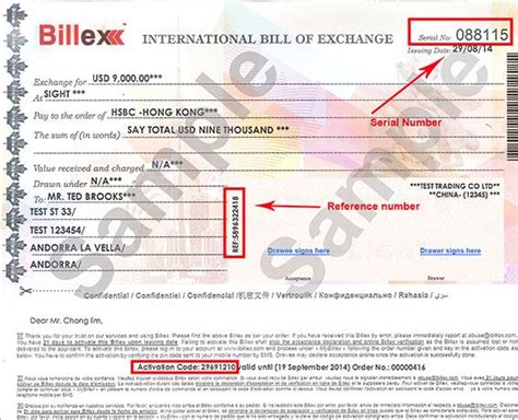 International Bill Of Exchange Offered By Billex Trade Finance Corp