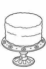 Cake Coloring Birthday Printable Cakes Printablee Forms Order Via sketch template