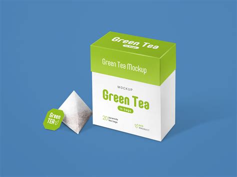 tea bags packaging mockup psd