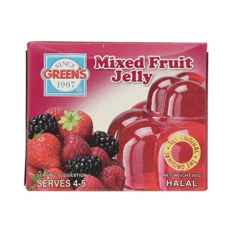 Buy Greens Mixed Fruit Jelly 80 G Online Shop Food Cupboard On