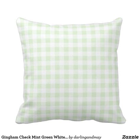 Mint green pillow,decorative pillow,throw pillow, modern pillow cover, cotton canvas blanded, 14,16,18,20,22,24,26,28,30 inches mertakkul 4 out of 5 stars (502) $ 14.00. Gingham Check Pattern in Mint Green and White Throw Pillow ...