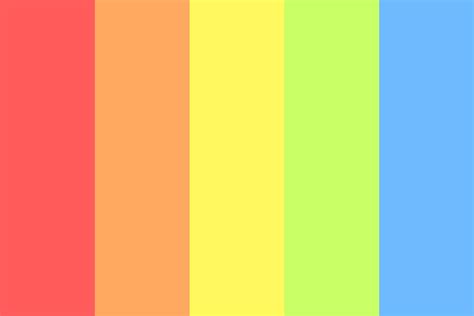 A web designer should know exactly what colors they will a pastel color palette is the best choice for background elements that should stir the interest of the user without making the experience too harsh on the eyes. -Pastel Rainbow- Color Palette