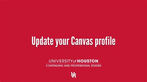Update Your Canvas Profile Youtube