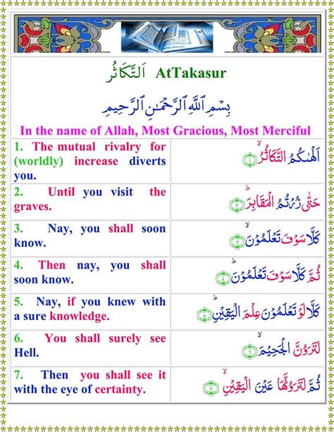Read Surah Al Takathur Online With English Translation