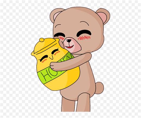 Schoney Honey Bear Bearhug Hug Cartoon Emojibear Hug Emoji Free