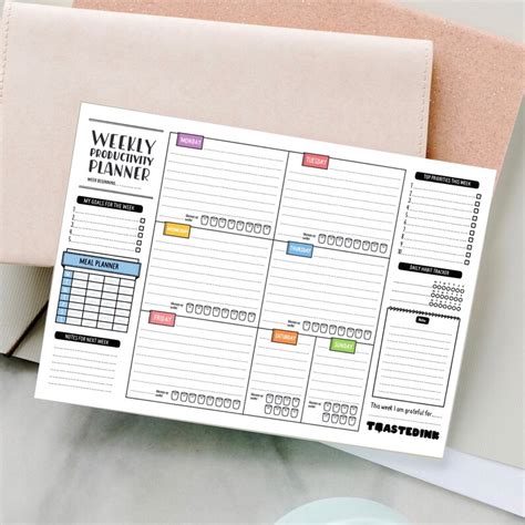 A Weekly Desk Pad Planner Daily Organization Bullet Etsy