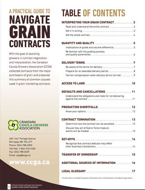 A Practical Guide To Grain Contracts Manitoba Canola Growers