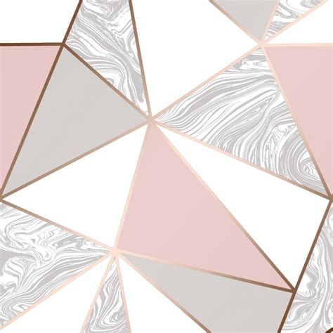 Zara Marble Metallic Wallpaper In Soft Pink And Rose Gold