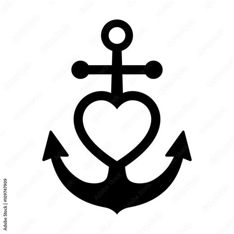 download anchored anchor heart flat icon for apps and websites stock vector and explore