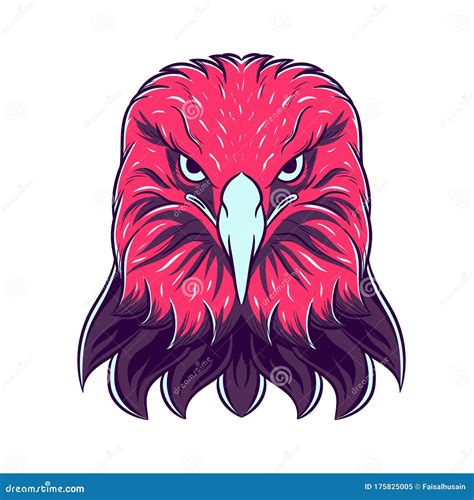 Red Eagle Head Vector Illustration Stock Vector Illustration Of
