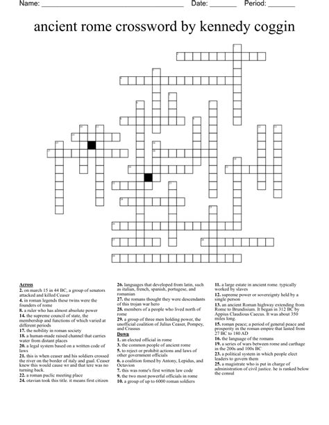 Ancient Rome Crossword By Kennedy Coggin Wordmint