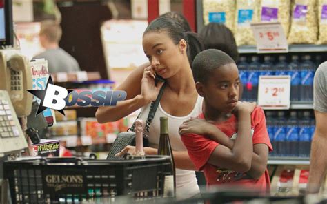 Draya Michele Buys Champagne At Gelsons Grocery Store With Son