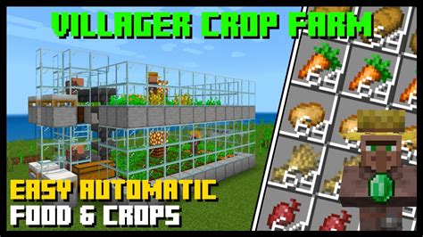 Minecraft Bedrock Edition Villager Crop Farm 118 Tutorial Youtube