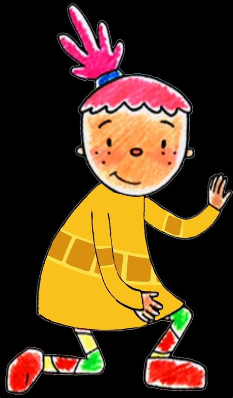 Pinky Dinky Doo Kneeling Down In Her Yellow Squared Shirt Elmo Blues Clues Pinky