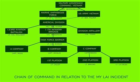 My Lai Chain Of Command Chain Of Command Command Lieutenant General