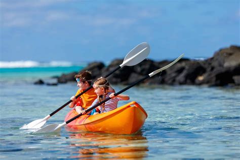 Kids Kayaking In Ocean Outdoor Troop