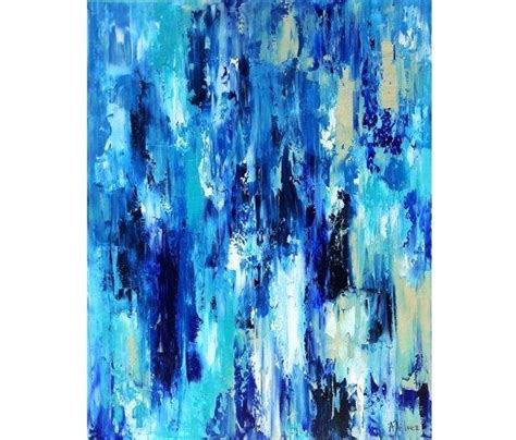 Original Oil Painting Blue Abstract Painting Blue Painting Blue Wall