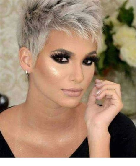 New Design Gray Hair Colors For Short Hair Pixie And Bob