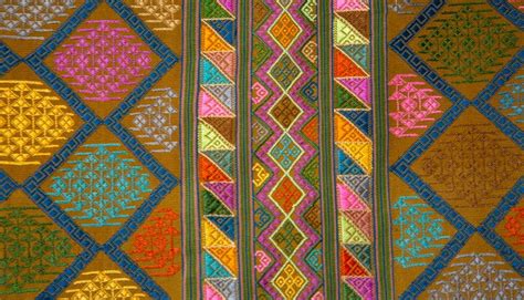 Bhutanese Silk Woven Kira Textile Multi Color On Brown For Sale At 1stdibs