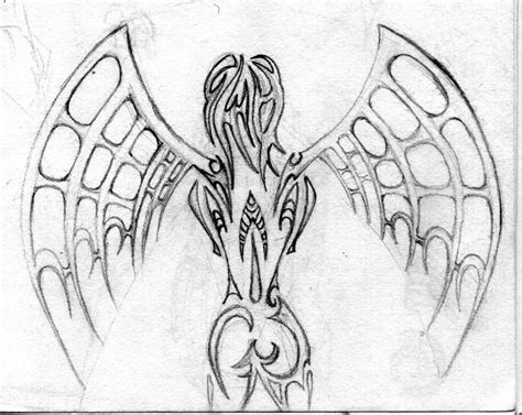 Tattoo Design Tribal Angel Tattoo 10 Tribal Angel By Dc74 Trippy