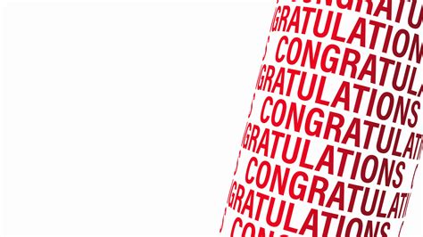 Congratulations Red Color 3d Text With Copy Space 2018494 Stock Video