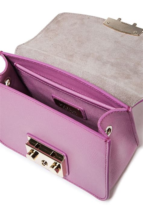 Lavender Metropolis Textured Leather Shoulder Bag Sale Up To 70 Off