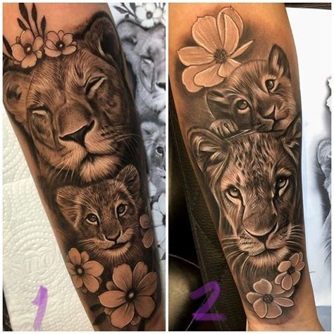 Mom Lion And Cub Tattoo Paintingclassesakronohio
