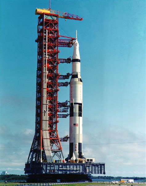 Apollo 11saturn V As 506 And Its Mobile Launch Platform On One Of