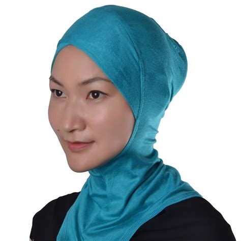 hawei home arabic muslim keffiyeh scarf wrap cross design turban light blue light blue