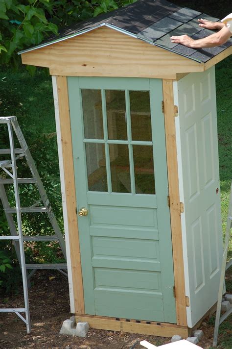 Fiberglass 6' double doors with 9 lite. A Great Garden Shed Out Of Old Doors - Home DIY Fixes