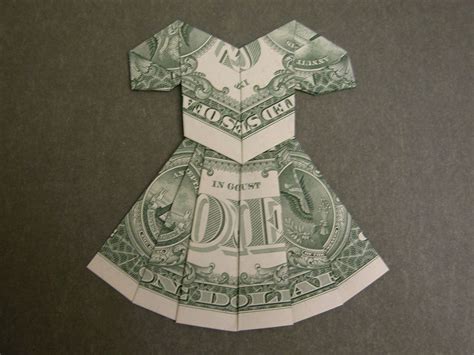 Dollar Bill Dress Origami Dress Folding Money Dollar Bill Origami
