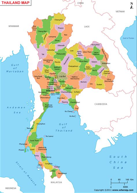 The best cities in thailand represent numerous destinations with authentic cultural heritage, famous historical places and list of cities in thailand to be visited. Thailand Map, Map of Thailand, Thailand Provinces Map