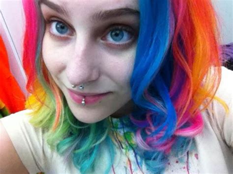 Pretty Girls With Rainbow Colored Hair Breaks 24