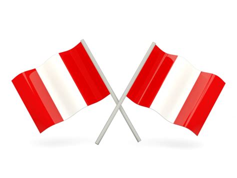 Two Wavy Flags Illustration Of Flag Of Peru