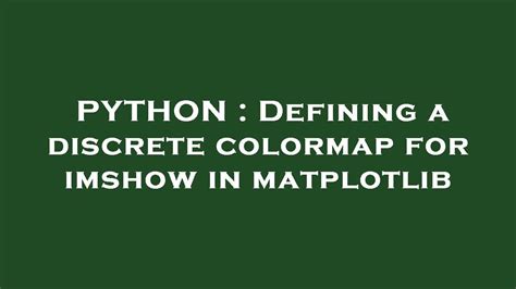 Matplotlib Imshow Colormap My Xxx Hot Girl