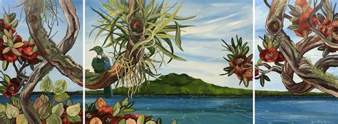 Nz Art Coastal Treasures Rangitoto Island 10 By Janine Prowse Nz Art