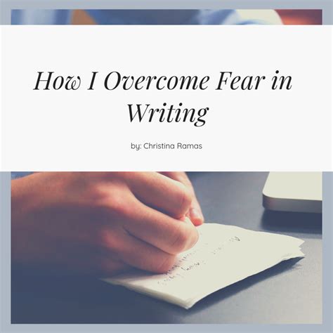 How I Overcome Fear In Writing I Am Writing My First Book By