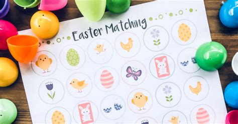 A Unique Printable Easter Matching Game Using Easter Eggs Productive Pete