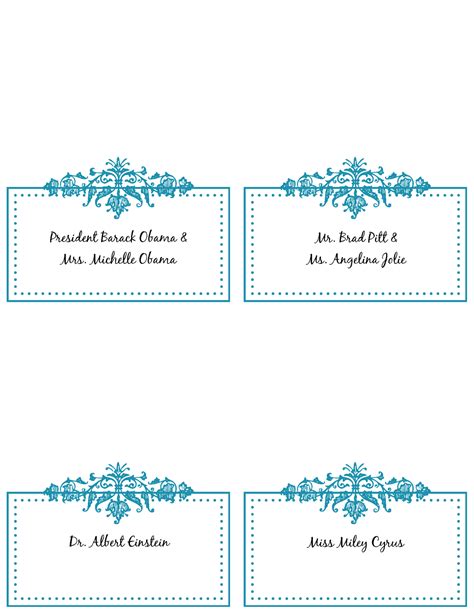 table name tag template word
