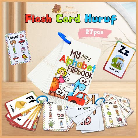 Jual Payoe Flash Card Bahasa Inggris Flash Card Huruf Abjad Edukasi