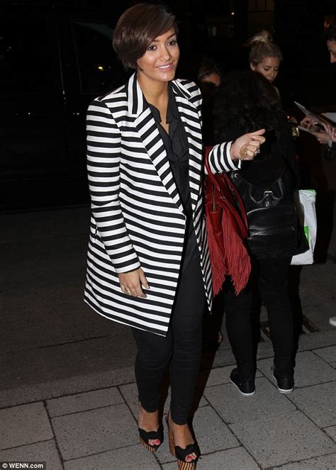 The Saturdays Frankie Sandford Accessorises Her Outfit With Her Huge